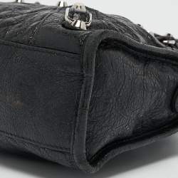 Balenciaga Black Leather Mini Classic City Bag