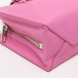 Balenciaga Pink Leather Mini Metallic Edge Papier A4 Tote