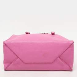 Balenciaga Pink Leather Mini Metallic Edge Papier A4 Tote