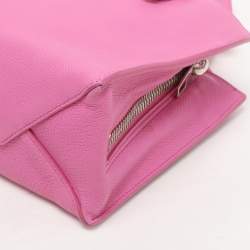 Balenciaga Pink Leather Mini Metallic Edge Papier A4 Tote