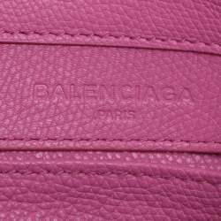 Balenciaga Pink Leather Mini Metallic Edge Papier A4 Tote