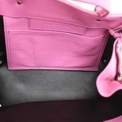 Balenciaga Pink Leather Mini Metallic Edge Papier A4 Tote