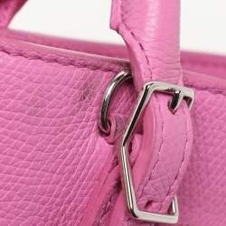 Balenciaga Pink Leather Mini Metallic Edge Papier A4 Tote