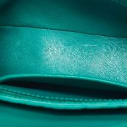 Balenciaga Green Croc Embossed Leather Small Xx Flap Shoulder Bag