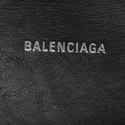 Pre Owned Balenciaga Silver Croc Embossed Leather Hourglass Top Handle Bag
