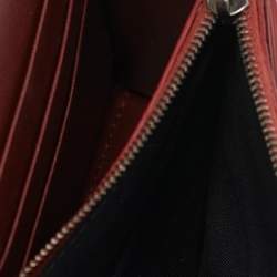 Balenciaga Red/Black Python Embossed Leather Hourglass Wallet on Chain