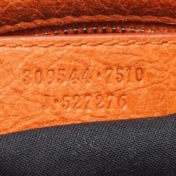 مملوكة مسبقًا Balenciaga Orange Leather Mini GH Classic City Bag