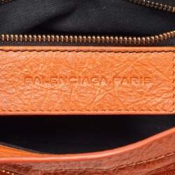 مملوكة مسبقًا Balenciaga Orange Leather Mini GH Classic City Bag