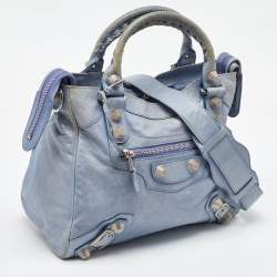 Balenciaga Light Blue Leather GSH Velo Tote