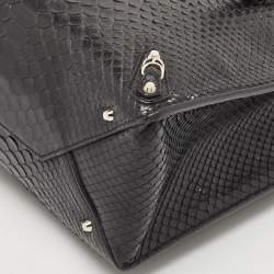 Balenciaga Black Python Mini Papier A4 Tote