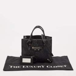 Balenciaga Black Python Mini Papier A4 Tote