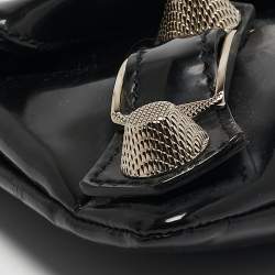 Pre Owned Balenciaga Black Patent Leather GSH Classic Envelope Clutch