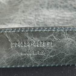 Pre Owned Balenciaga Moss Green Leather Classic Giant Envelope Clutch