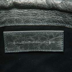 Pre Owned Balenciaga Moss Green Leather Classic Giant Envelope Clutch