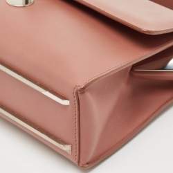 Pre Owned Balenciaga Old Rose Leather Trapeze Million Top Handle Bag