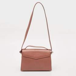 Pre Owned Balenciaga Old Rose Leather Trapeze Million Top Handle Bag