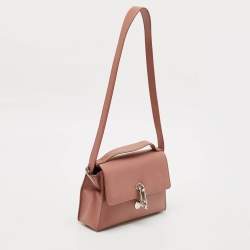 Pre Owned Balenciaga Old Rose Leather Trapeze Million Top Handle Bag