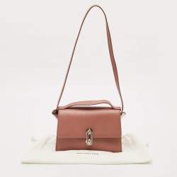 Pre Owned Balenciaga Old Rose Leather Trapeze Million Top Handle Bag