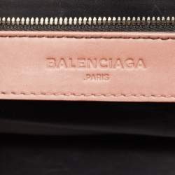 Pre Owned Balenciaga Old Rose Leather Trapeze Million Top Handle Bag