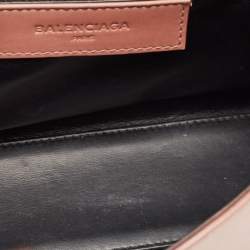 Pre Owned Balenciaga Old Rose Leather Trapeze Million Top Handle Bag