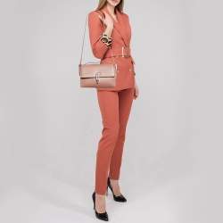 Pre Owned Balenciaga Old Rose Leather Trapeze Million Top Handle Bag