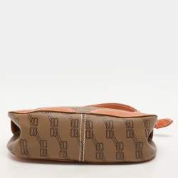 Balenciaga Tan/Brown BB Coated Canvas and Leather Shoulder Bag