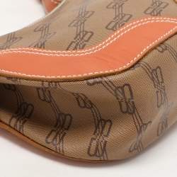 Balenciaga Tan/Brown BB Coated Canvas and Leather Shoulder Bag