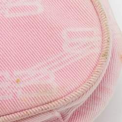 Balenciaga Light Pink BB Monogram Denim Mini Le Cagole Shoulder Bag