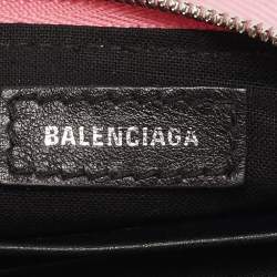 Balenciaga Light Pink BB Monogram Denim Mini Le Cagole Shoulder Bag