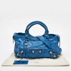 Balenciaga Blue Leather GSH Part-Time Tote