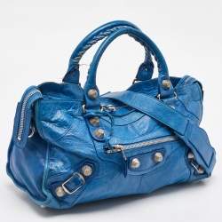 Balenciaga Blue Leather GSH Part-Time Tote