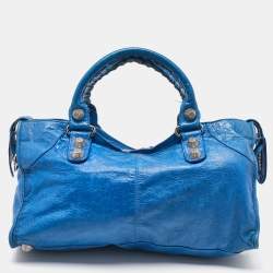 Balenciaga Blue Leather GSH Part-Time Tote