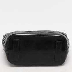 Balenciaga Black Logo Embossed PVC Small Neo Basket Tote