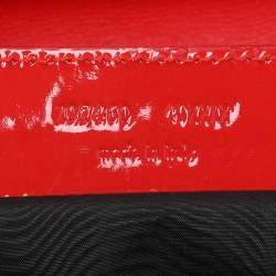 Pre Owned Balenciaga Multicolor Patent Leather and Floral Print Satin Clutch