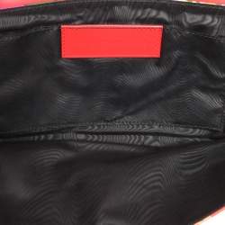 Pre Owned Balenciaga Multicolor Patent Leather and Floral Print Satin Clutch