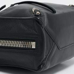 Pre Owned Balenciaga Black Leather Mini Papier A4 Tote