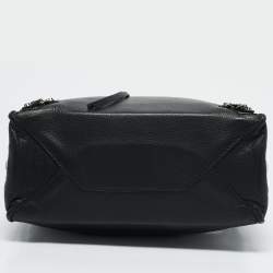 Pre Owned Balenciaga Black Leather Mini Papier A4 Tote