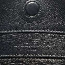 Pre Owned Balenciaga Black Leather Mini Papier A4 Tote