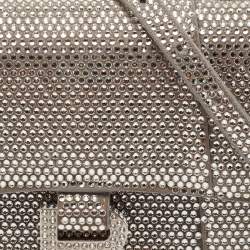 Balenciaga Silver Suede and Crystals XS Hourglass Top Handle Bag