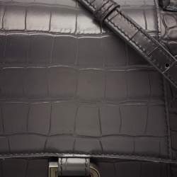 Balenciaga Grey Ombre Leather Small Hourglass Top Handle Bag