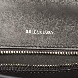 Balenciaga Grey Ombre Leather Small Hourglass Top Handle Bag