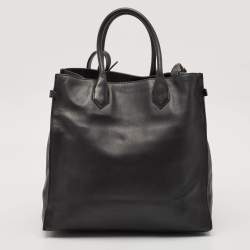Balenciaga Black/Brown Leather and Python Padlock All Time Tote