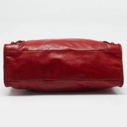 Pre Owned Balenciaga Red Leather RH Classic City Bag