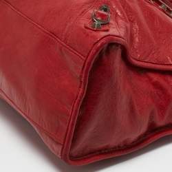 Pre Owned Balenciaga Red Leather RH Classic City Bag