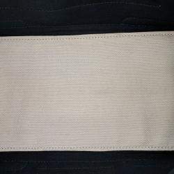 Balenciaga Beige Black Fabric Cabas Tote Bag