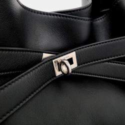 Balenciaga Black Leather Bel Air Medium Shoulder Bag