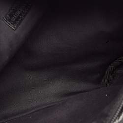 Balenciaga Black Graffiti Print Leather Logo Belt Bag