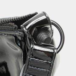 Balenciaga Black Patent Leather Motocross Le Cagole XS Shoulder Bag