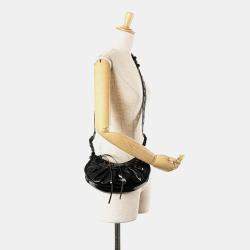 Balenciaga Black Patent Leather Motocross Le Cagole XS Shoulder Bag