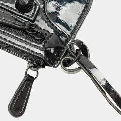 Balenciaga Black Patent Leather Motocross Le Cagole XS Shoulder Bag